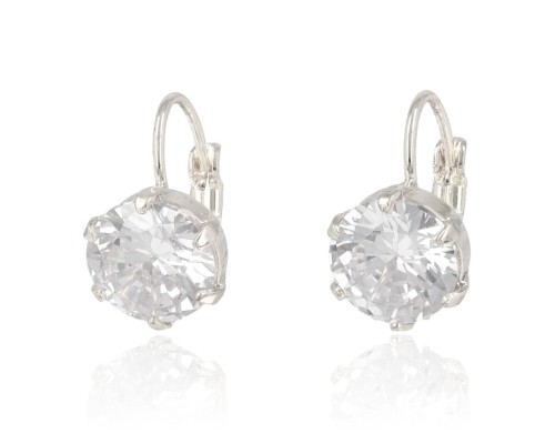 Kolczyki Strass na angielskim zapięciu srebrne