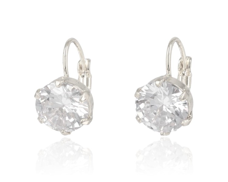 Kolczyki Strass na angielskim zapięciu srebrne