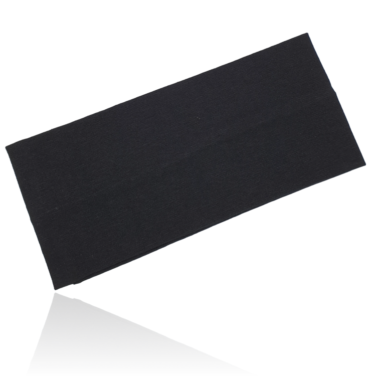 Opaska bawełniana z lycrą elastyczna szeroka czarna