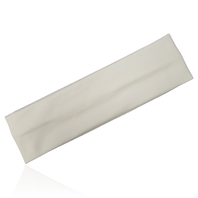 Opaska bawełniana z lycrą elastyczna wąska off white