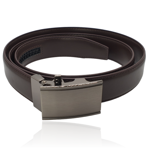 Skórzany pasek męski automatyczny czekolada r.125