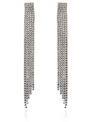 Kolczyki z cyrkonii V-rzędowe