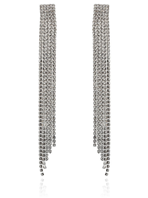 Kolczyki z cyrkonii V-rzędowe