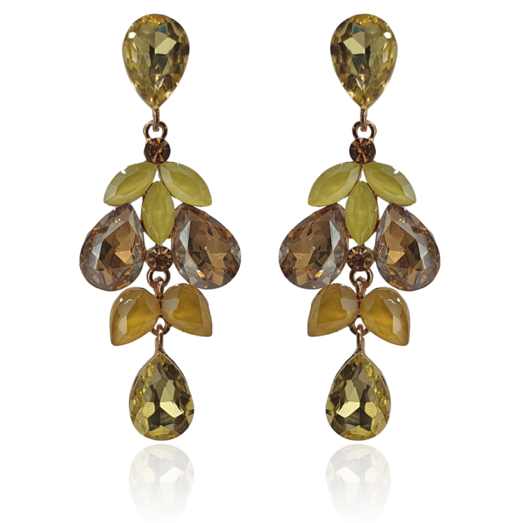 Kolczyki z żółtych cyrkonii