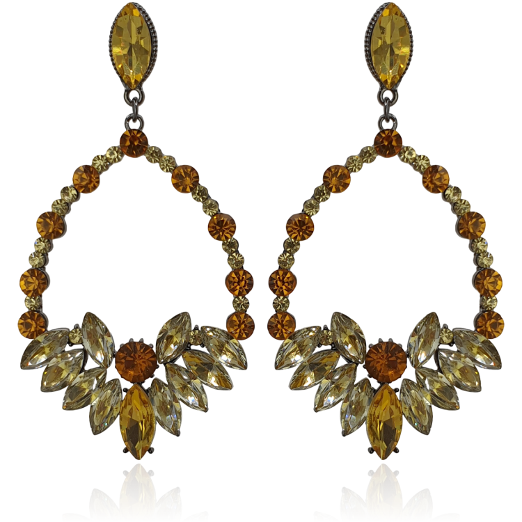 Kolczyki z żółtych cyrkonii