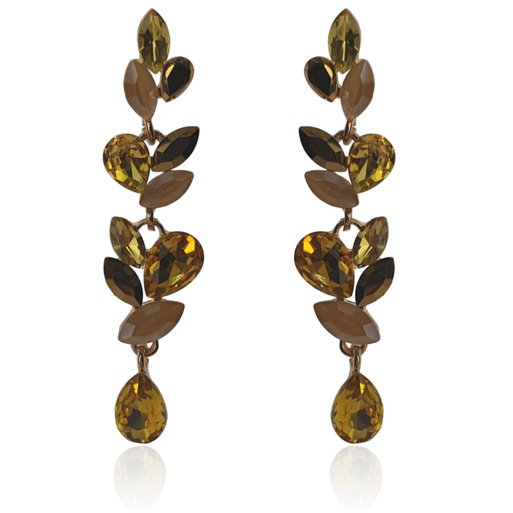 Kolczyki z żółtych cyrkonii