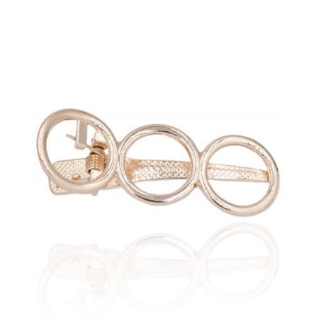 Spinka klips 3 kółeczka rosegold