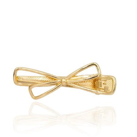 Spinka klips kokarda złota