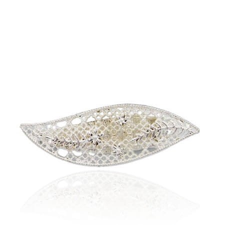 Spinka klips ażurowa srebrna