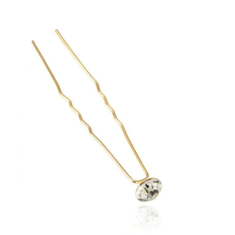 Szpilka do koka z cyrkonią złota