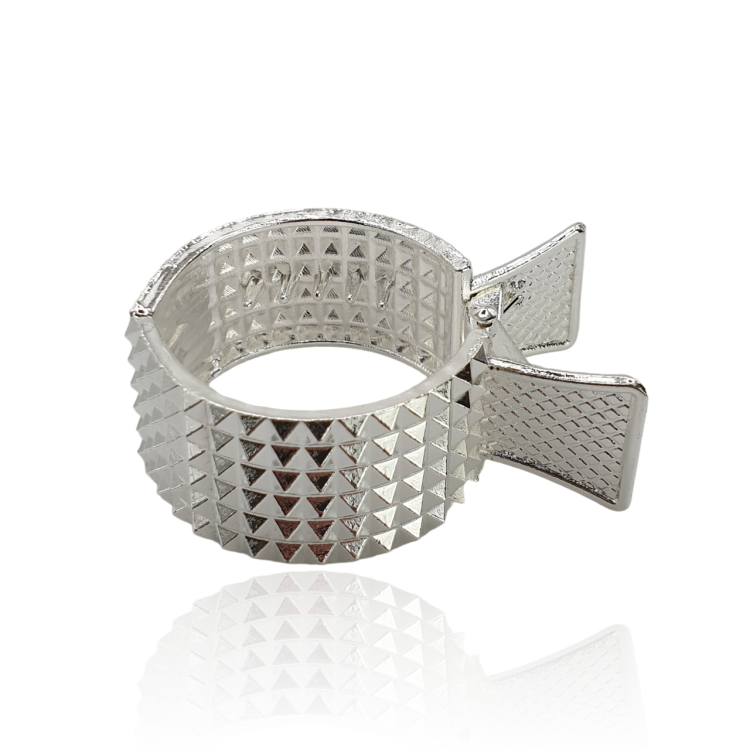 Spinka szczęki ćwieki okrągła srebrna