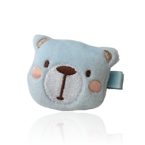 Spinka klips pluszowy misio TEDDY błękitny