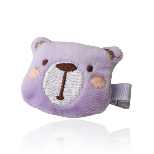 Spinka klips pluszowy misio TEDDY lila