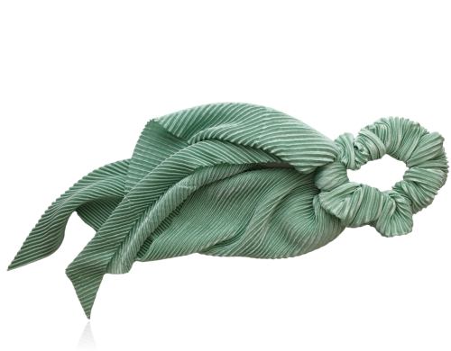 Plisowana gumka do włosów z apaszką