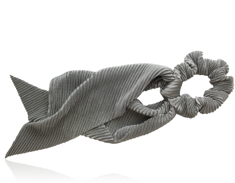 Plisowana gumka do włosów z apaszką