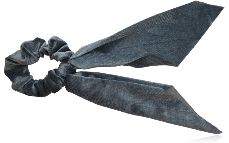 Gumka do włosów scrunchie VELVET szara