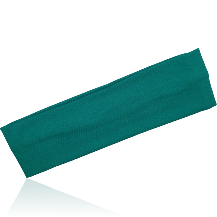 Opaska bawełniana z lycrą elastyczna wąska turkus