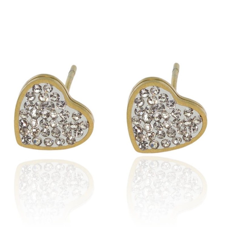 Kolczyki błyszczące serduszka