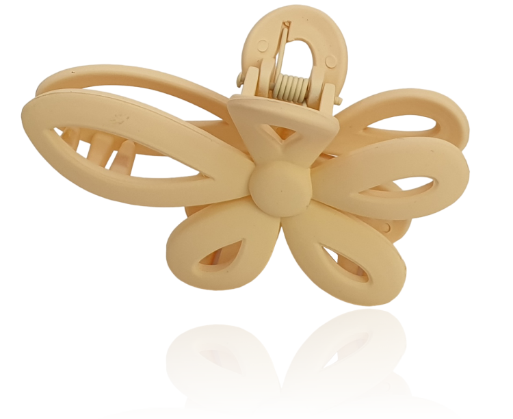 Szczęki spinka kwiat kremowy