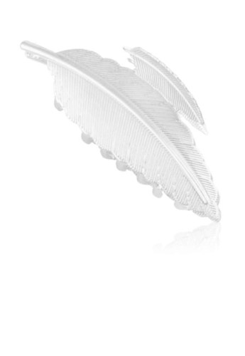 Spinka do włosów szczęka pióro srebrne