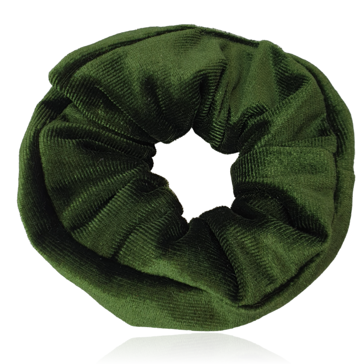 Gumka do włosów aksamitka zgniła zieleń