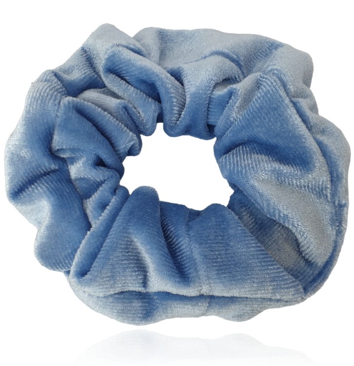 Gumka do włosów aksamitka błękitna