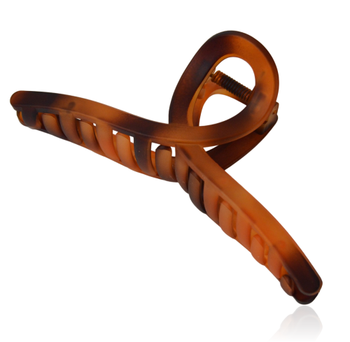 Spinka do włosów szczęka pętelka mat brązowo-ruda