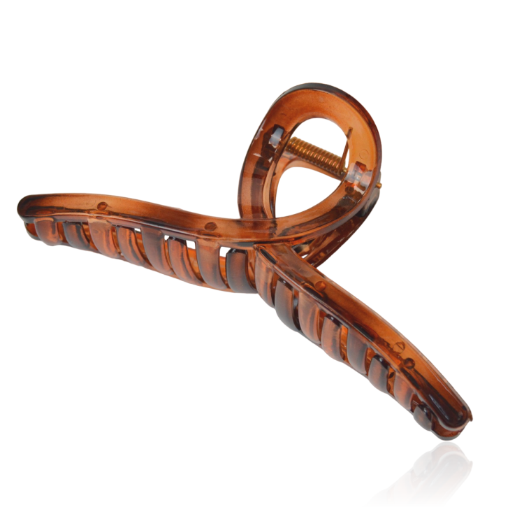 Spinka do włosów szczęka pętelka brązowo-ruda