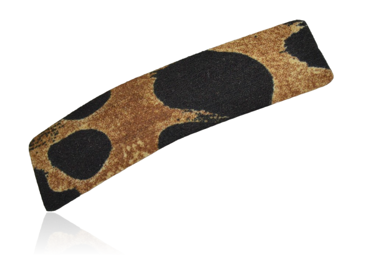 Spinka do włosów klikana panterka tkanina