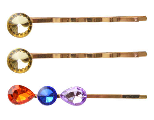 Zestaw wsuwek z kryształkami szampan mix