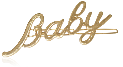 Spinka do włosów metalowa Baby złota