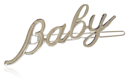 Spinka do włosów metalowa Baby srebrna