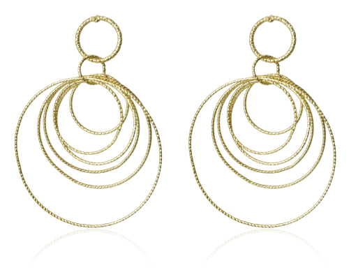 Kolczyki metalowe złote kółeczka