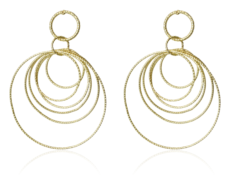 Kolczyki metalowe złote kółeczka