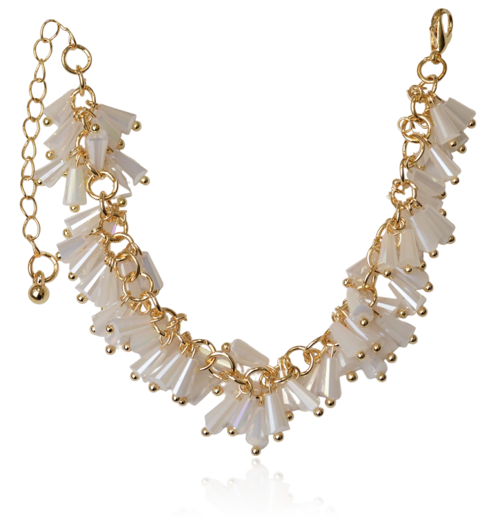 Bransoletka gronka z podłużnych kryształków