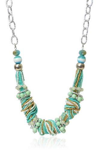 Naszyjnik etniczny boho z drobnych koralików