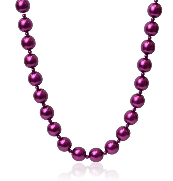 Naszyjnik z perełek w kolorze biskupim