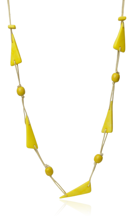 Długie korale na rzemieniu etniczne vintage