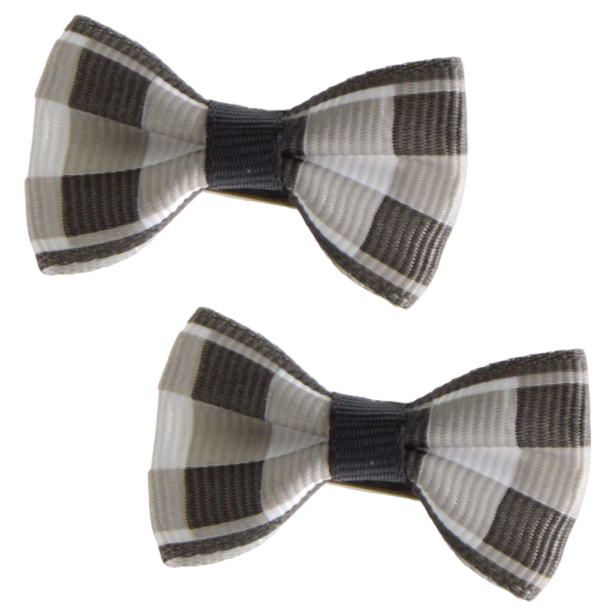 Komplet spinek kokardek w kratę