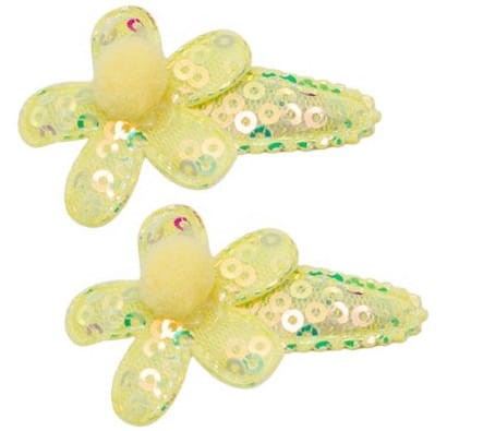 Komplet spinek dziecięcych kwiat z pomponem