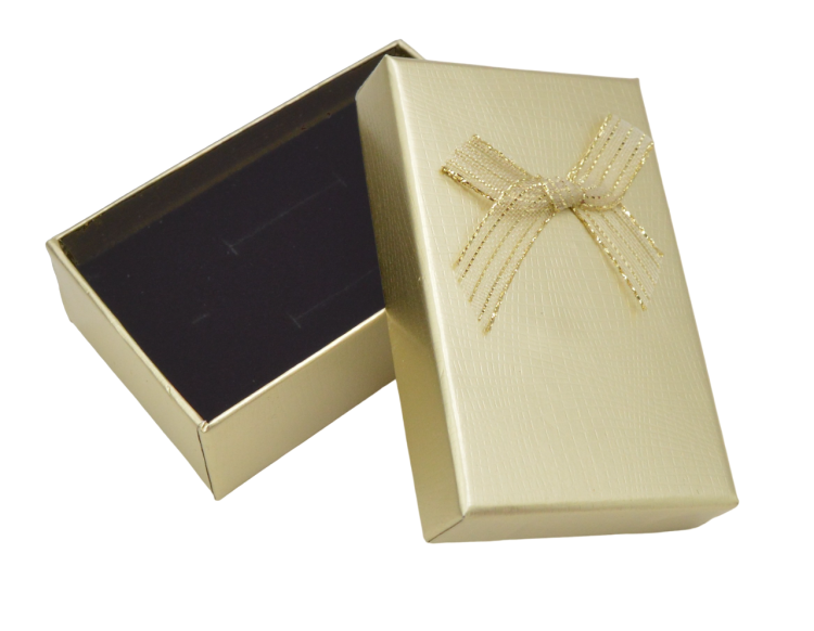 Pudełeczko na biżuterię 5 x 8 cm złote