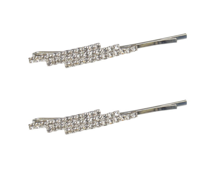Komplet wsuwek z cyrkoniami kolor srebrny