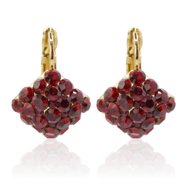 Kolczyki Colibra P11225Au Swarovski Siam 208