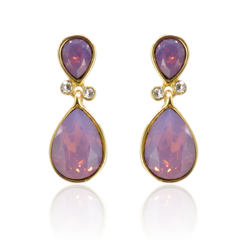 Kolczyki pozłacane Colibra P12787Au Swarovski - 398