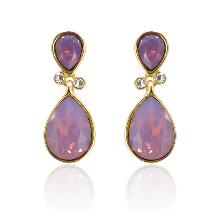 Kolczyki pozłacane Colibra P12787Au Swarovski - 398