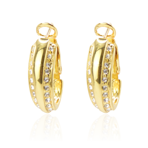 Kolczyki pozłacane Colibra P3903Au Swarovski Elements