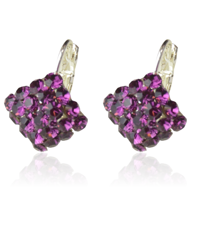 Kolczyki Colibra P11225Ag Swarovski Amethyst 204
