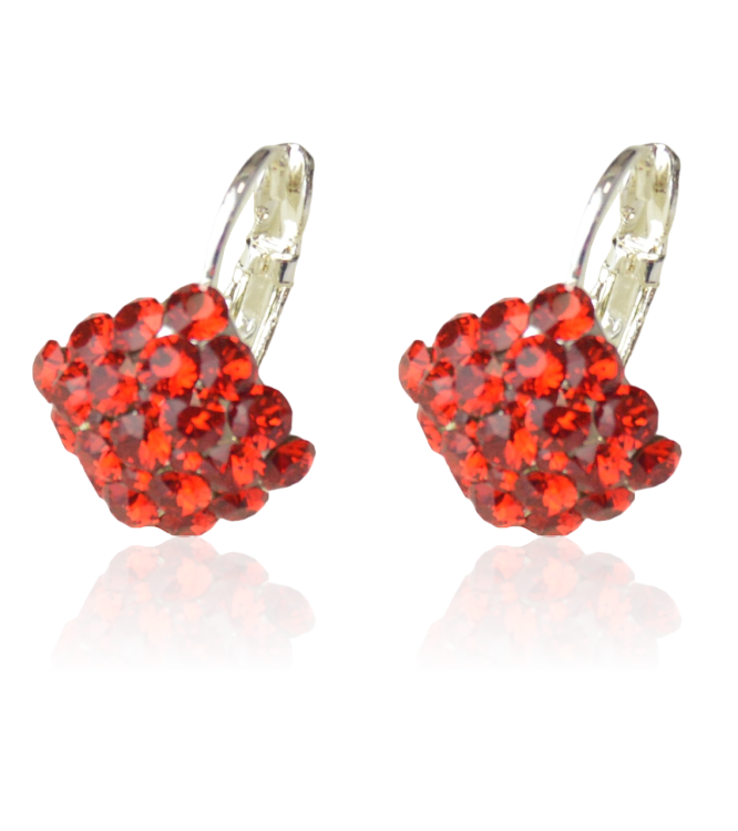 Kolczyki Colibra P11225Ag Swarovski Light Siam 227