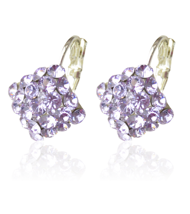 Kolczyki Colibra P11225Ag Swarovski Violet 371