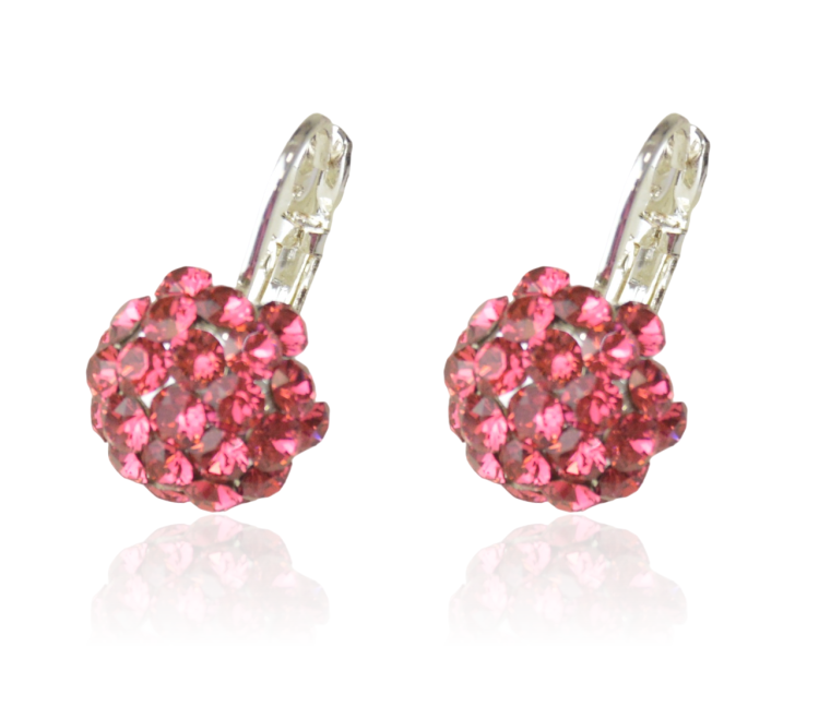 Kolczyki Colibra P8126Ag Swarovski Padparadscha 542